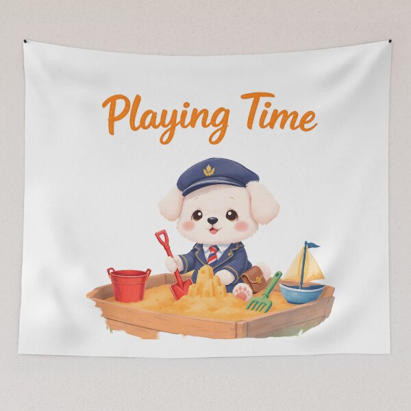 Item preview, Cute Maltese Puppy Play Time Art designed and sold by Kedspicedesign.