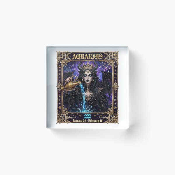 Item preview,  Gothic Aquarius Zodiac Queen - Dark Celestial Water Bearer designed and sold by Csaba1983.