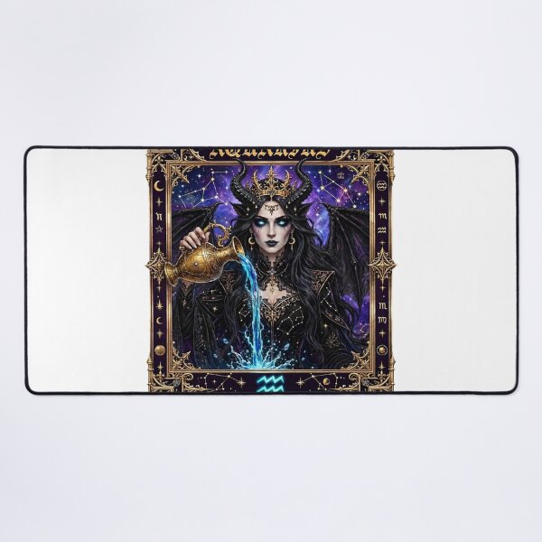 Item preview,  Gothic Aquarius Zodiac Queen - Dark Celestial Water Bearer designed and sold by Csaba1983.