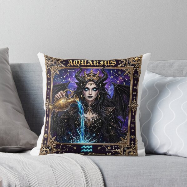 Item preview,  Gothic Aquarius Zodiac Queen - Dark Celestial Water Bearer designed and sold by Csaba1983.