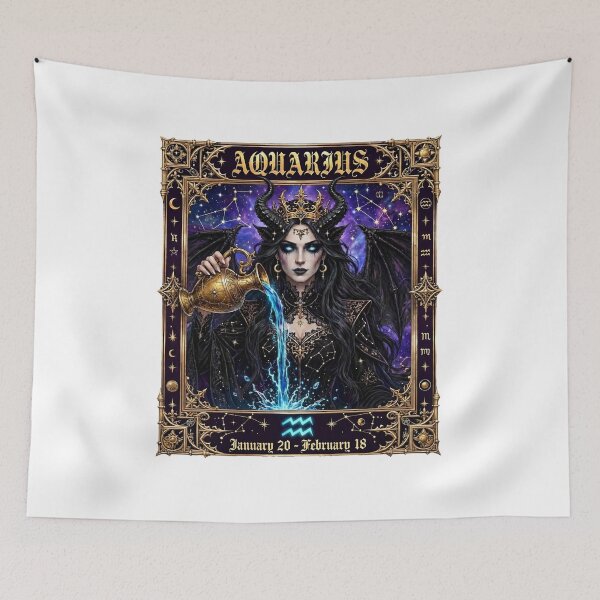 Item preview,  Gothic Aquarius Zodiac Queen - Dark Celestial Water Bearer designed and sold by Csaba1983.