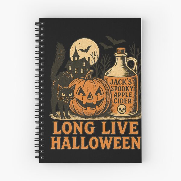 Item preview, Long Live Halloween Black Cat Pumpkin and Spooky Apple Cider designed and sold by DoArtITa.