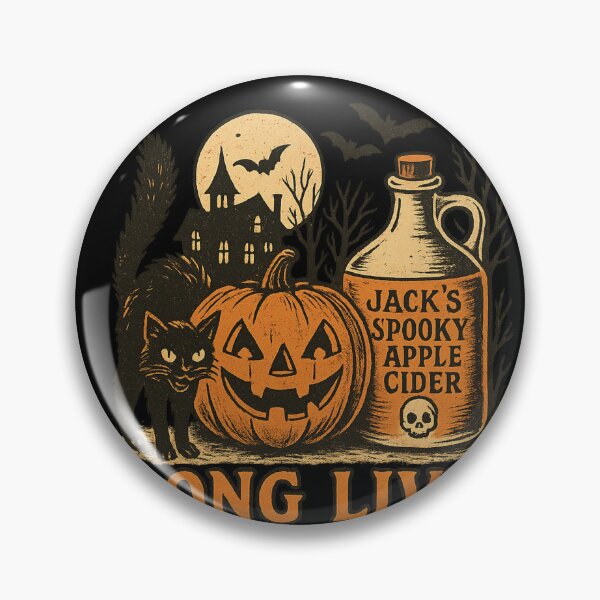Item preview, Long Live Halloween Black Cat Pumpkin and Spooky Apple Cider designed and sold by DoArtITa.