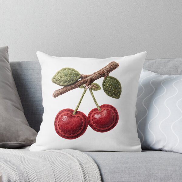 Item preview, Sweet Red Cherries Branch Handcrafted Design designed and sold by Mellow Doodle Co..