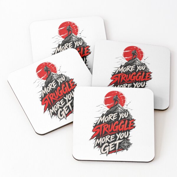 Item preview, More You Struggle More You Get – Motivational Mountain Climbing Art designed and sold by delbydesigns.