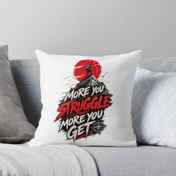 Item preview, More You Struggle More You Get – Motivational Mountain Climbing Art designed and sold by delbydesigns.