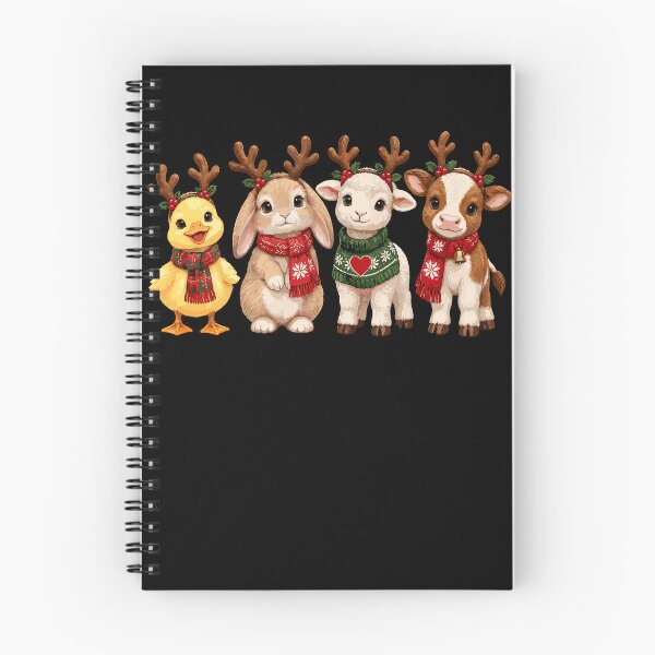 Item preview, Christmas Reindeer Duck Bunny Sheep Cow Friends designed and sold by Svenniibee.