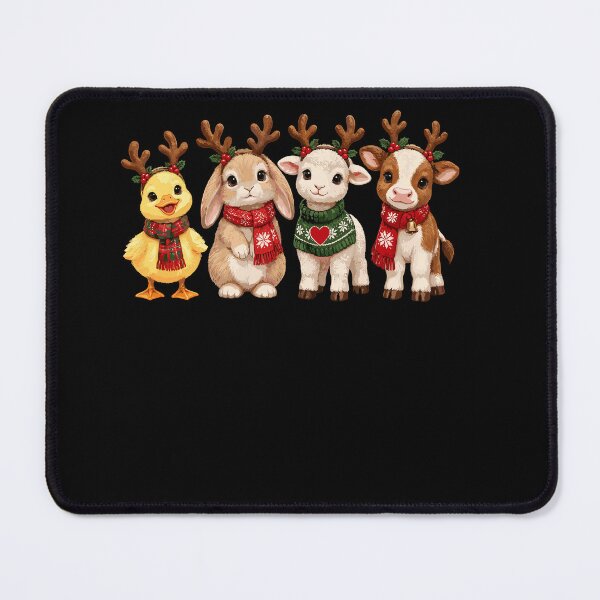 Item preview, Christmas Reindeer Duck Bunny Sheep Cow Friends designed and sold by Svenniibee.