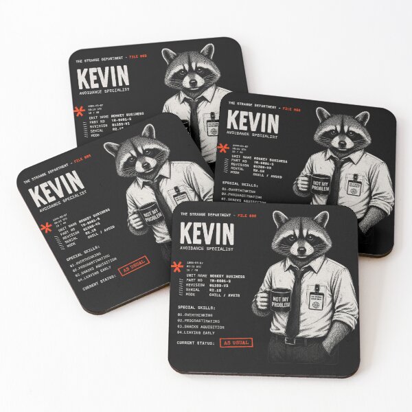 Item preview, Kevin the Raccoon Avoidance Specialist Office Humor designed and sold by The Strange Dept..
