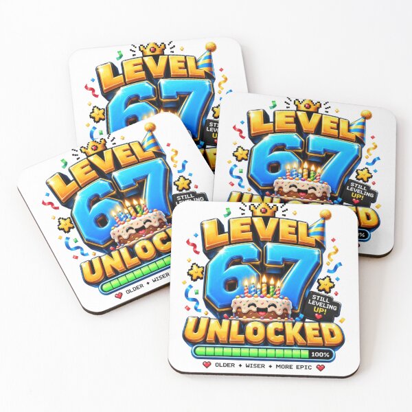 Item preview, Level 67 Unlocked Birthday Gaming Meme designed and sold by RØNI AI.