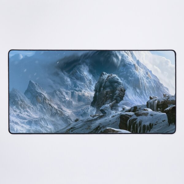 Item preview, A colossal Frost Giant standing upon a vast frozen mountain plateau, Fantasy & Mythological Creatures designed and sold by CDC40.