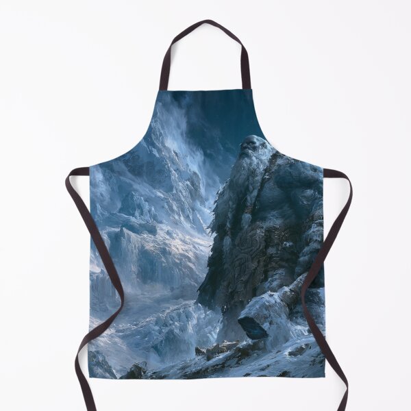 Item preview, A colossal Frost Giant standing upon a vast frozen mountain plateau, Fantasy & Mythological Creatures designed and sold by CDC40.