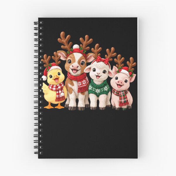 Item preview, Christmas Reindeer Duck Lamb Pig Friends designed and sold by Svenniibee.