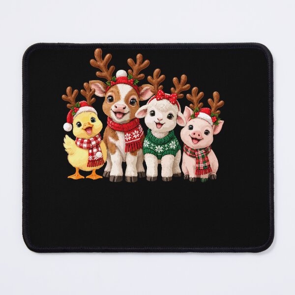 Item preview, Christmas Reindeer Duck Lamb Pig Friends designed and sold by Svenniibee.