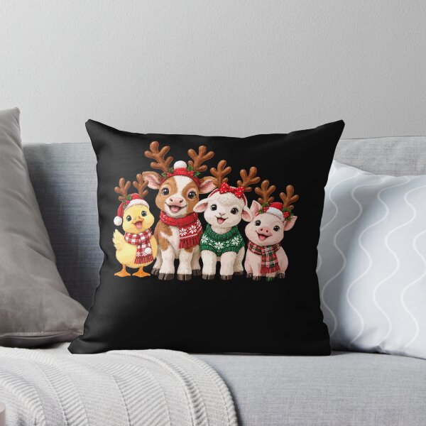Item preview, Christmas Reindeer Duck Lamb Pig Friends designed and sold by Svenniibee.