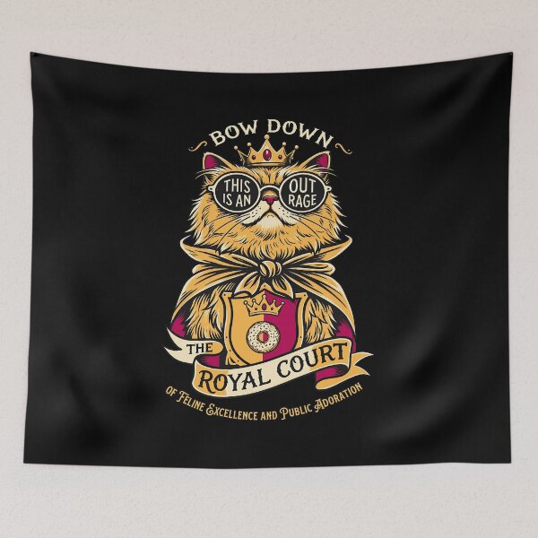 Item preview, Funny Royal Cat Sunglasses Bow Down Outrage  designed and sold by KatelynS301549.