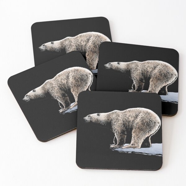 Item preview, Illustration of a polar bear on ice designed and sold by trisfits.