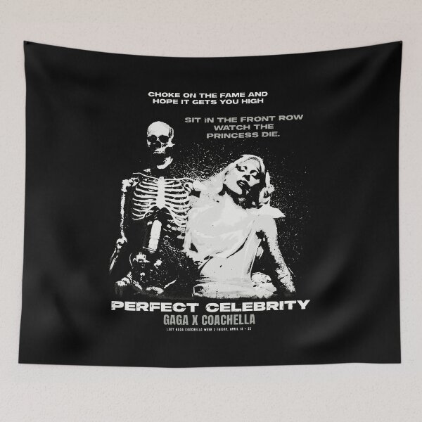 Item preview, Gaga x Coachella Vintage Skeleton Graphic Tee designed and sold by WilliamWa46516.
