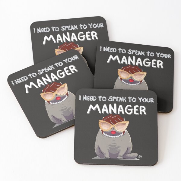 Artikelvorschau, Sprechen Sie mit Ihrer Managerin Karen Cat entworfen und verkauft von Anita Ohulo.