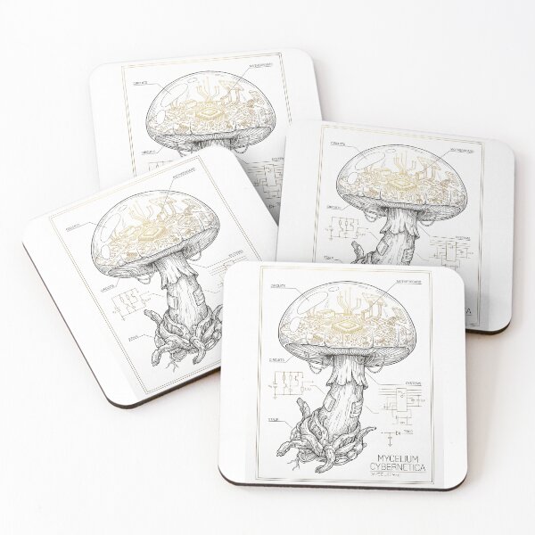 Item preview, Mycelium Cybernetica Technical Blueprint Cyberpunk Art designed and sold by IriArt-Designs.