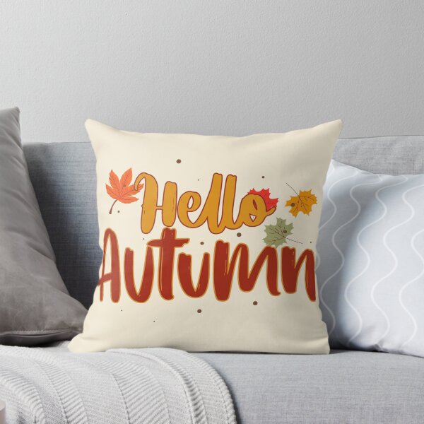 Item preview, Hello Autumn Leaves Maple Fall Typography designed and sold by Little-Miracle.