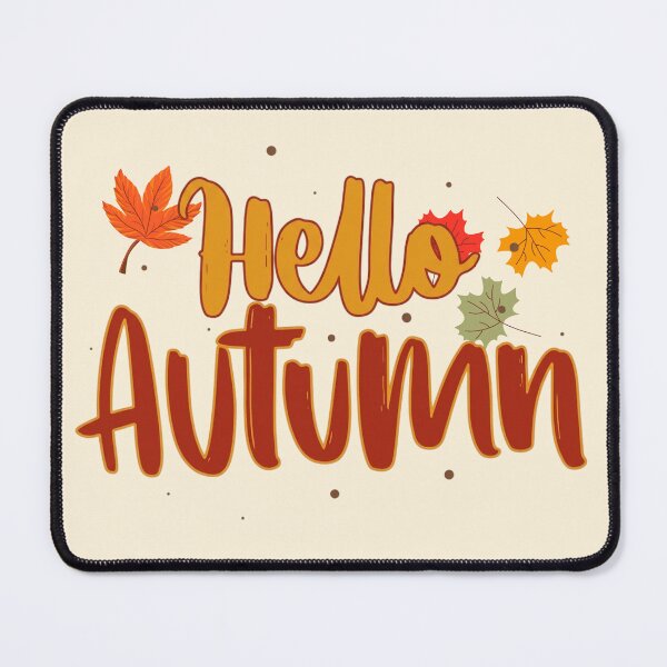 Item preview, Hello Autumn Leaves Maple Fall Typography designed and sold by Little-Miracle.