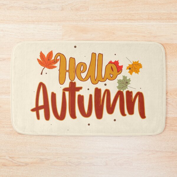 Item preview, Hello Autumn Leaves Maple Fall Typography designed and sold by Little-Miracle.