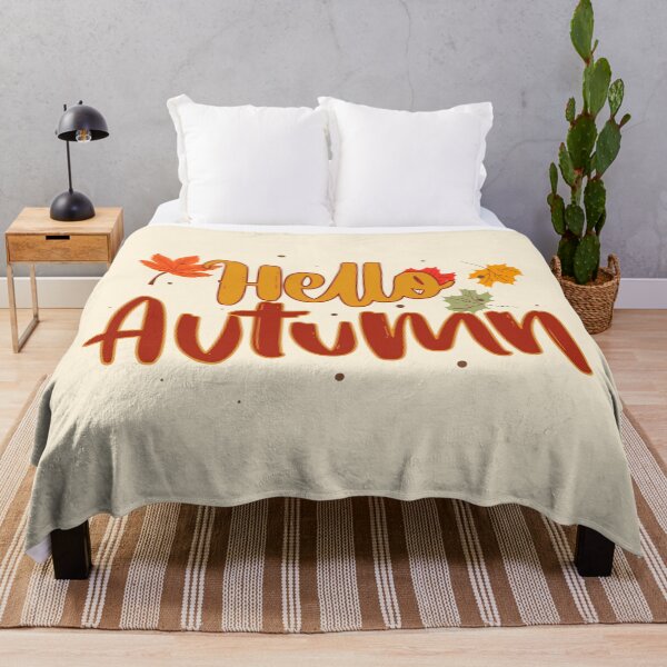 Item preview, Hello Autumn Leaves Maple Fall Typography designed and sold by Little-Miracle.