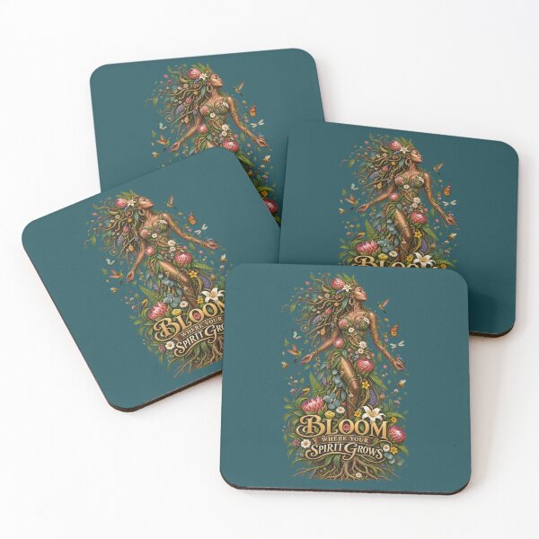 Item preview, Bloom Where Your Spirit Grows | Botanical Goddess Art | Mother Nature Illustration designed and sold by 'VARI'.