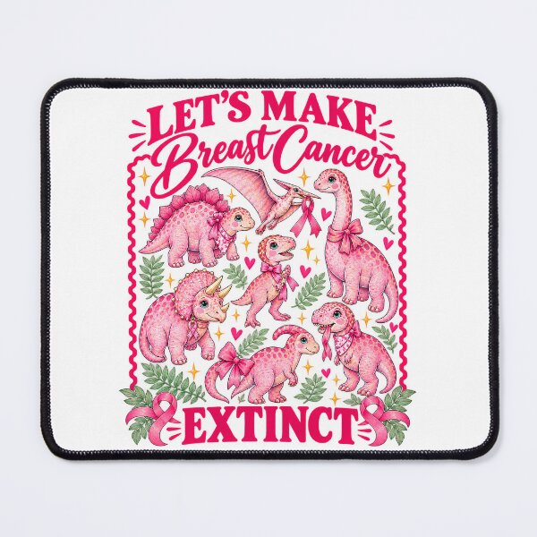 Item preview, Let's Make Breast Cancer Extinct Pink Ribbon Awareness Dinosaur designed and sold by VGAfanatic.