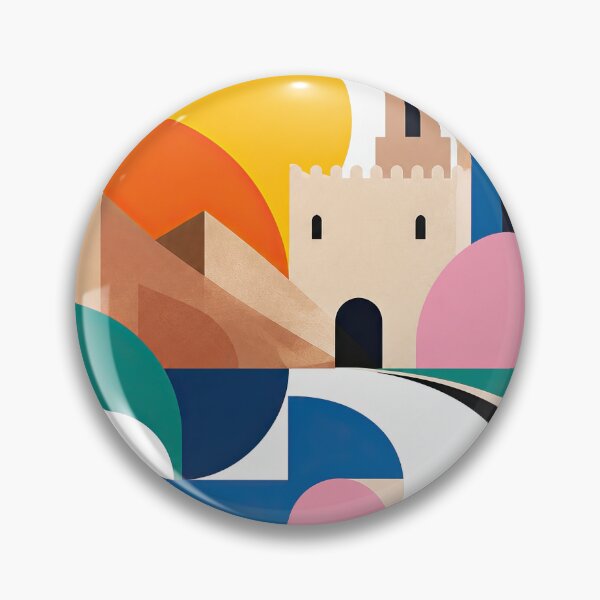 Item preview, Modern geometric travel poster featuring Muscat, Oman landmarks, designed and sold by ckybe.