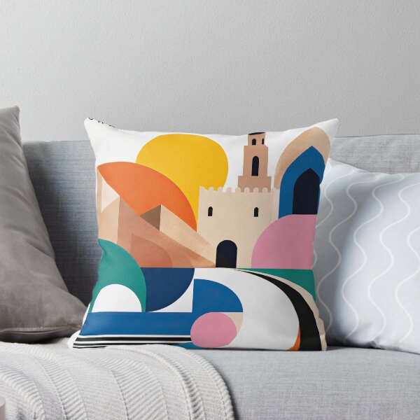 Item preview, Modern geometric travel poster featuring Muscat, Oman landmarks, designed and sold by ckybe.
