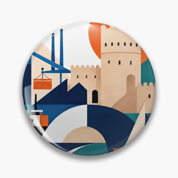 Item preview, Geometric travel poster illustrating Sohar, Oman, with a designed and sold by ckybe.