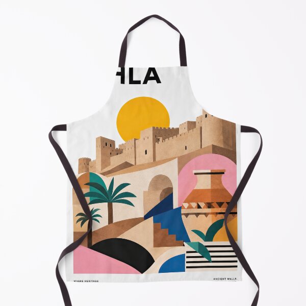 Item preview, Stylized geometric poster illustrating Omani heritage with a designed and sold by ckybe.