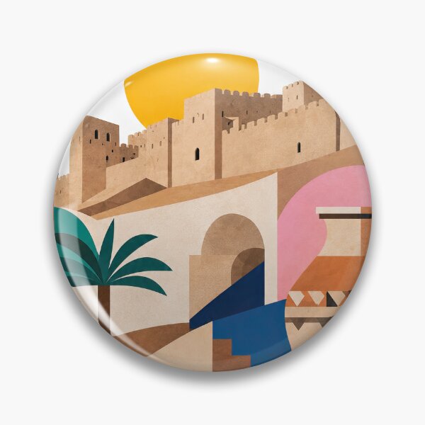 Item preview, Stylized geometric poster illustrating Omani heritage with a designed and sold by ckybe.