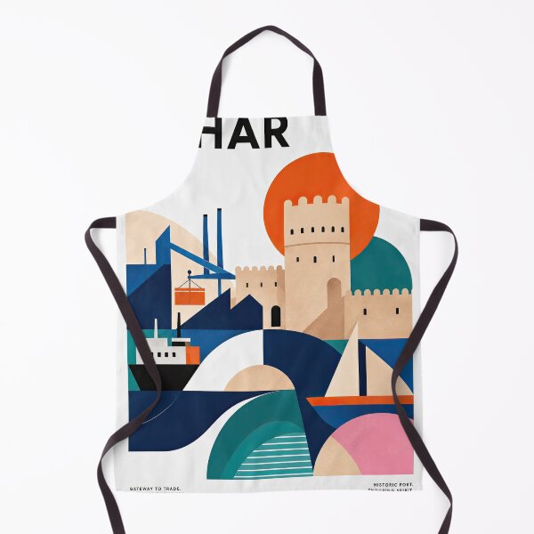 Item preview, Geometric travel poster illustrating Sohar, Oman, with a designed and sold by ckybe.