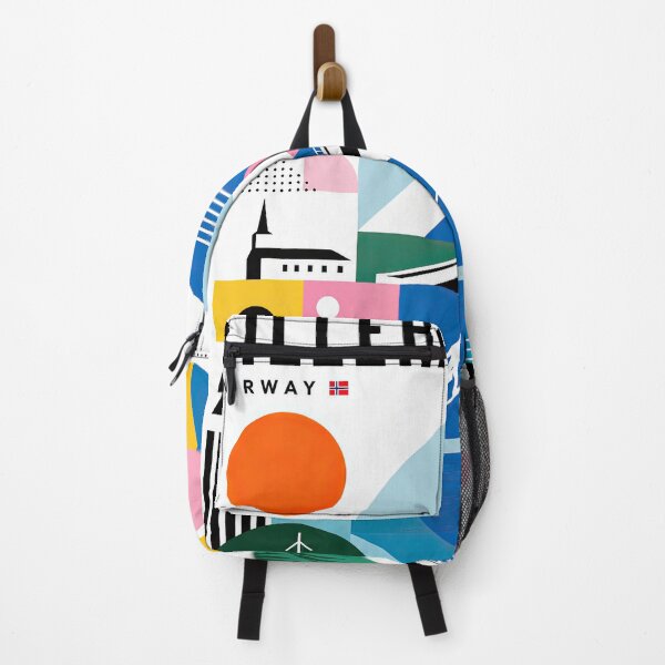 Item preview, Geometric Lillehammer Norway travel poster featuring stylized mo designed and sold by ckybe.