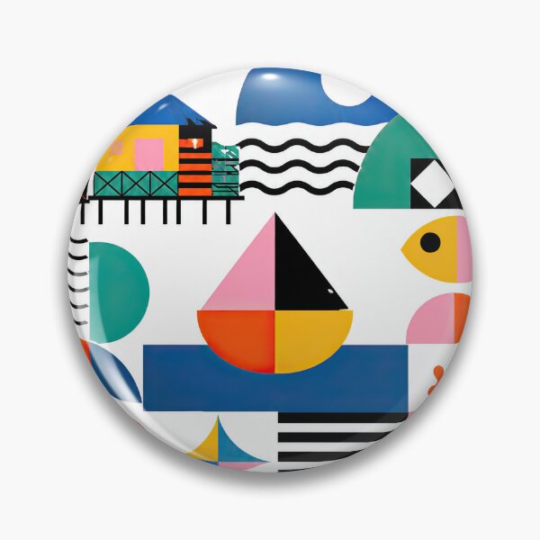 Item preview, Colorful geometric travel poster featuring tropical shapes, wate designed and sold by ckybe.