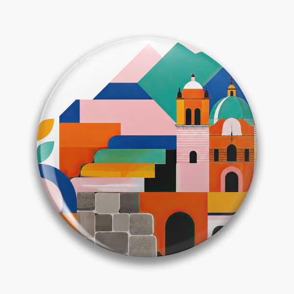 Item preview, Colorful geometric travel poster depicting Cusco, Peru with designed and sold by ckybe.