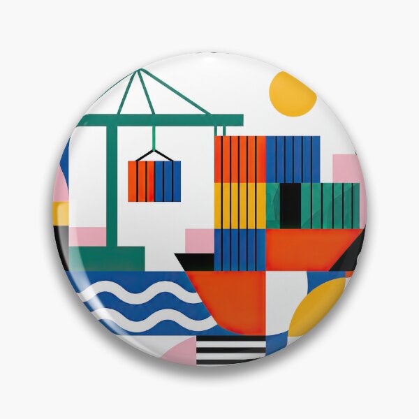 Item preview, Colorful geometric Panama-themed poster featuring abstract shape designed and sold by ckybe.