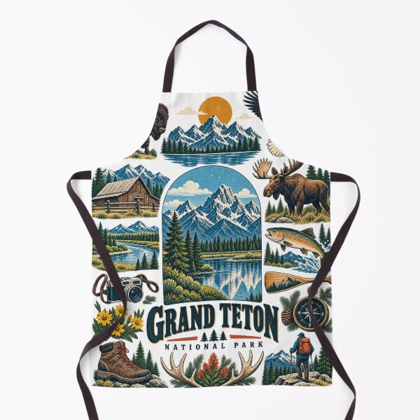 Item preview, Grand Teton National Park Vintage Travel – Wyoming Mountain Adventure designed and sold by ChicClicker.