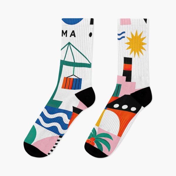 Item preview, Colorful geometric Panama-themed poster featuring abstract shape designed and sold by ckybe.