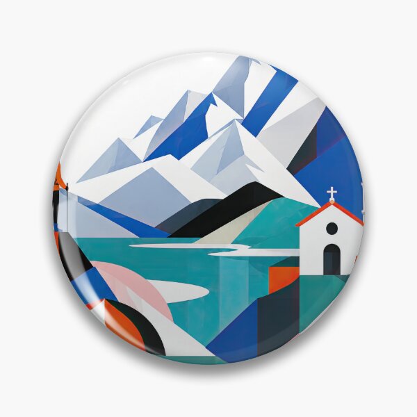 Item preview, Colorful geometric travel poster depicting Huaraz, Peru, with designed and sold by ckybe.