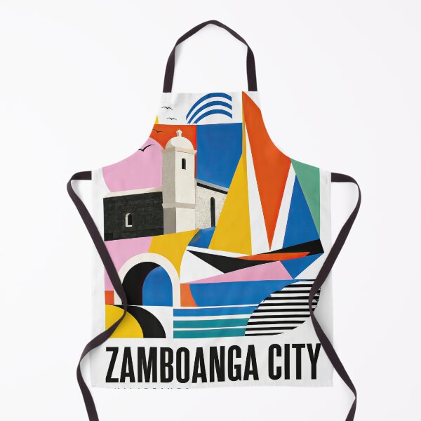 Item preview, Colorful geometric illustration of Zamboanga City featuring arch designed and sold by ckybe.