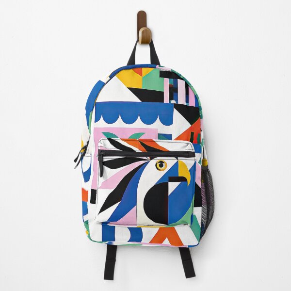 Item preview, Colorful geometric travel illustration featuring a tropical bird designed and sold by ckybe.