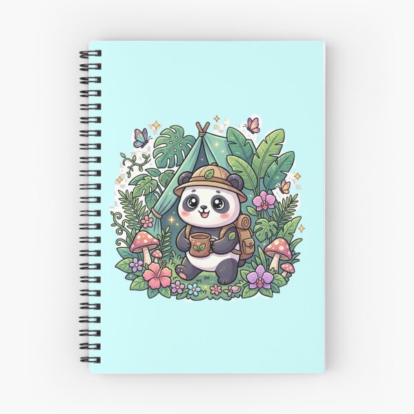 Item preview, Kawaii Panda Jungle Explorer designed and sold by Tinydoodlenest .