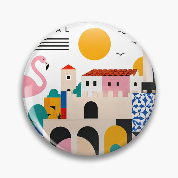Item preview, Colorful geometric poster celebrating Portugal with typography, designed and sold by ckybe.