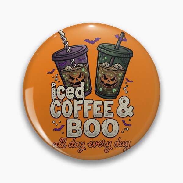 Item preview, Iced Coffee and Boo Shirt, Funny Halloween Coffee Lover Design, Spooky Iced Latte designed and sold by VibeTherapyArt.