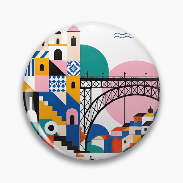 Item preview, Colorful geometric illustration of Portugal featuring the nation designed and sold by ckybe.