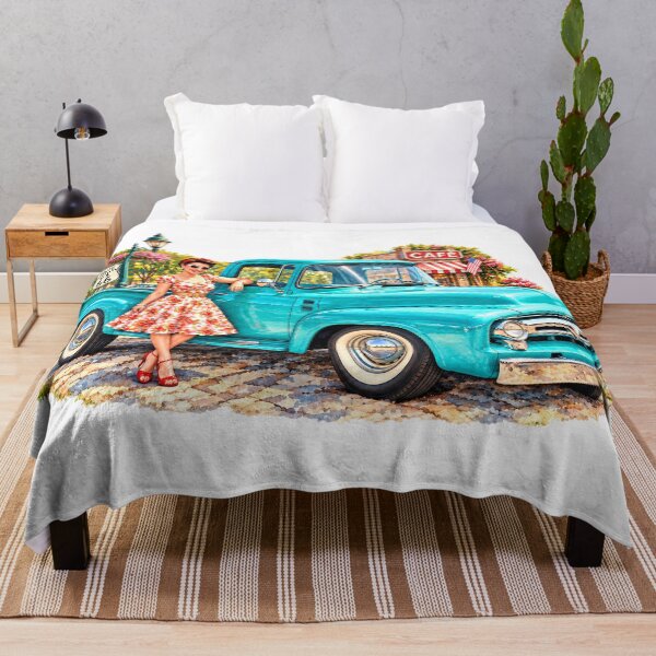 Item preview, Turquoise Dreams & Open Roads — Vintage Route 66 Pickup designed and sold by Russell Thorne.